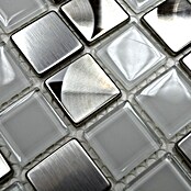 Mosaikfliese Quadrat Crystal Mix XAM A441 (32,7 x 30,2 cm, Weiß, Glänzend)
