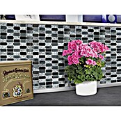 Mosaikfliese Crystal Mix XCM MS816 (31 x 32,2 cm, Schwarz/Grau, Glänzend)