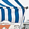 Sunfun Klemmmarkise (Blau/Weiß, Breite: 2,5 m, Ausfall: 1,3 m)