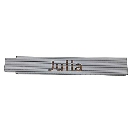 Heka Zollstock (Aufdruck: Julia, Länge: 2 m, Weiß)