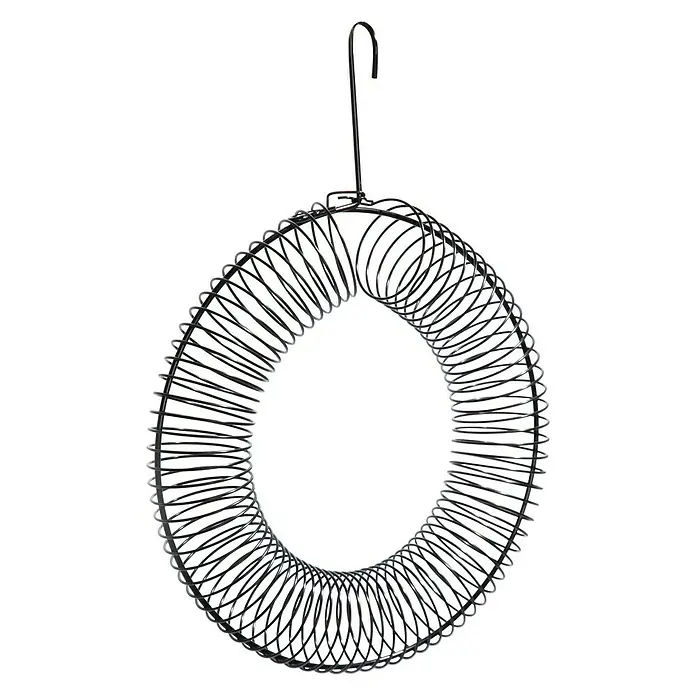 Dobar Riesenfutterring Bankett - 41 x 30 x 6,5 cm - Spiralförmiger Vogelfutterspender mit Haken zum Aufhängen, ideal für die Fütterung von Wildvögeln im Garten oder auf dem Balkon.