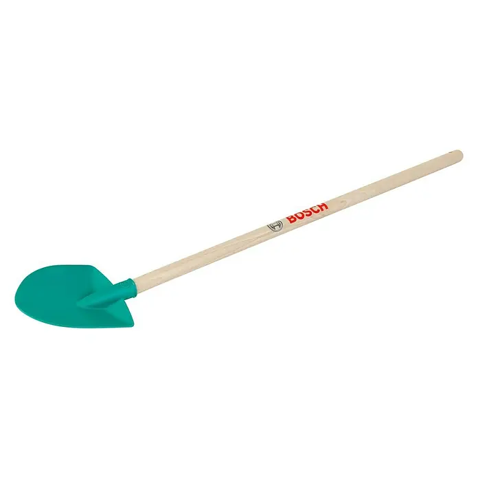 Klein Bosch Kinder-Schaufel - Länge: 85 cm - Ein grüner Bosch Kinderspaten mit Holzgriff, perfekt für kleine Gärtner, um im Garten zu helfen und spielerisch die Natur zu entdecken.