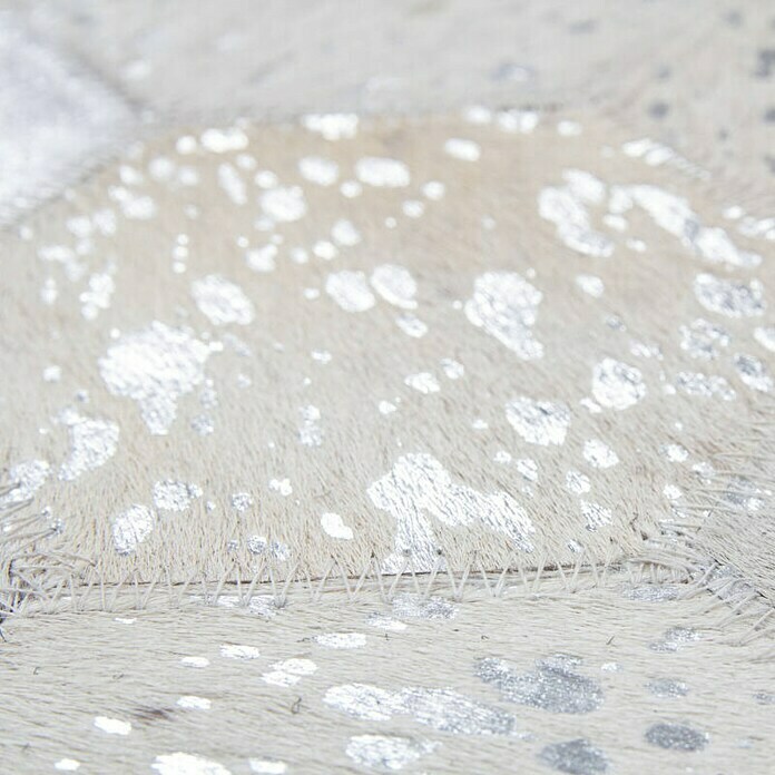 Kayoom Echtlederteppich Dazzle 200Grau/Silber, L x B: 170 x 120 cm, 100 % Leder Detail Shot