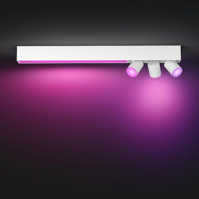 Philips Hue LED-Deckenstrahler White & Color Ambiance Centris (53,1 W, L x B x H: 8,5 x 78,2 x 12,7 cm, Weiß, RGBW, 4 Stk.) | BAUHAUS