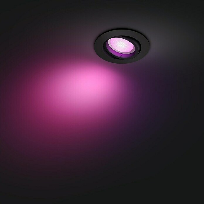 Philips Hue LED-Einbauspot White & Color Ambiance Centura (RGBW, Durchmesser: 9 cm, Farbe Gehäuse: Schwarz) | BAUHAUS