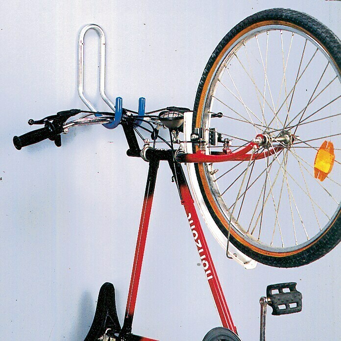 Mottez Wand-Doppelhaken (Geeignet für: 1 Fahrrad, Kunststoff-Überzug)