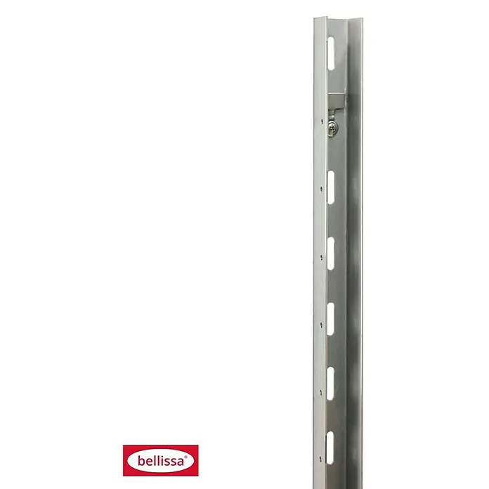 Bellissa Ständer-Profil - L x B x H: 3,5 x 4 x 120 cm - Altsilberne Wandbefestigungsschiene mit mehreren Löchern zur flexiblen Regalanbringung. Robust und langlebig.