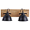 LeuchtenDirekt Samia Regleta (2 x 40 W, Color: Negro, L x An x Al: 44 x 22 x 22 cm)