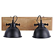 LeuchtenDirekt Samia Regleta (2 x 40 W, Color: Negro, L x An x Al: 44 x 22 x 22 cm)