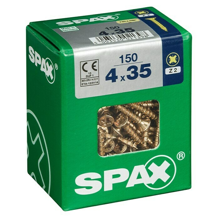 Spax Universele schroef (4 x 35 mm, Voldraad, 150 stk.)