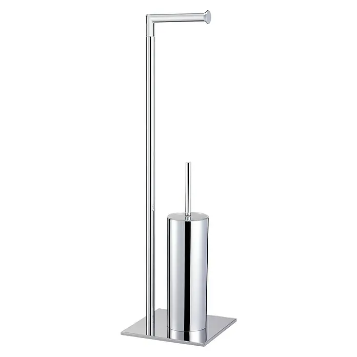 Camargue Ilayda WC-Kombi-Bürstengarnitur - Höhe: 71 cm, Chrom - Glänzendes, modernes Toilettenpapierhalter- und Bürsten-Set. Das Chrom-Finish sorgt für ein stilvolles Aussehen in jedem Badezimmer.