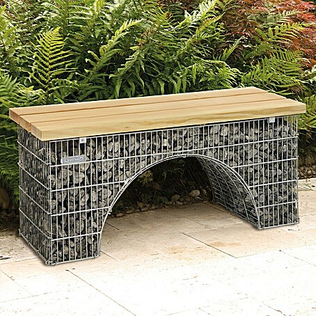 Bellissa Gartenbank-Gabione Arco (L x B x H: 125 x 45 x 54 cm)