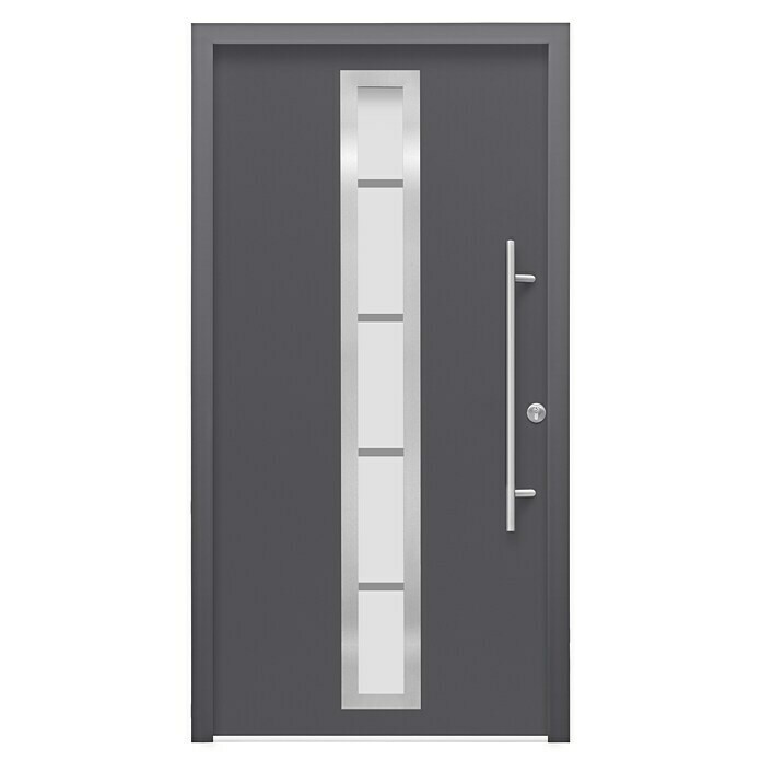 Splendoor Haustür Thermodoor SP70A110 x 210 cm, DIN Anschlag: Rechts, Anthrazit Front View