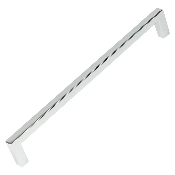 Nesu Tirador para muebles 875201 - L x An x Al: 20,2 x 0,8 x 2,8 cm, Acero, Cromo, Distancia entre orificios: 192 mm - Elegante tirador de armario cromado cuadrado largo. Un detalle moderno y elegante para los muebles.