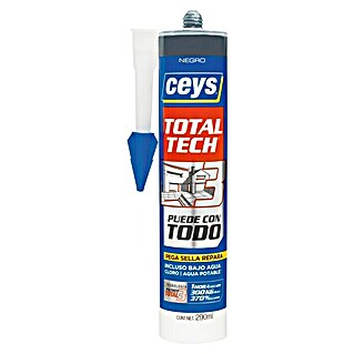 Ceys Adhesivo y sellador Total-Tech (Tubo, Negro, 290 ml)