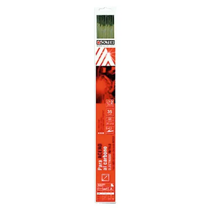 Solter Electrodo de acero rutilo - Diámetro: 2 mm, 368 ud. - Un paquete de electrodos de soldadura Solter para acero al carbono, ideal para trabajos de soldadura profesional, ofreciendo alta calidad.