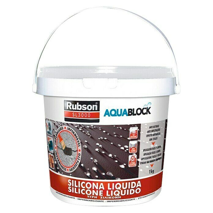 Rubson Silicona líquida Aquablock SL3000 (Blanco, 1 kg)