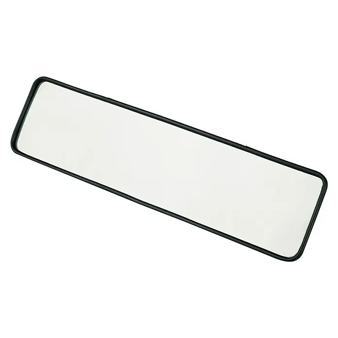 Espejo Panorámico - An x Al: 5 x 5 cm - Espejo rectangular con marco negro, ideal para baños o dormitorios. Su diseño simple complementa bien los estilos de decoración modernos.