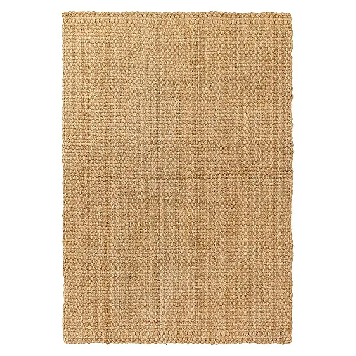 Alfombra de yute Siena - Beige, 200 x 300 cm - Una alfombra rectangular de yute con una textura gruesa, perfecta para añadir un toque natural y rústico a cualquier decoración.