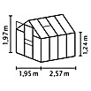 Vitavia Gewächshaus Venus 5000 (2,57 x 1,95 x 1,97 m, Farbe: Silbergrau, Polycarbonat, 6 mm)