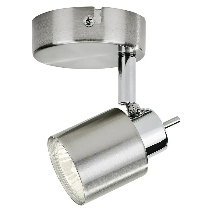 Philips Foco de pared Meranti - 33 W, L x An x Al: 10 x 8 x 15,5 cm, Níquel/Cromo, GU10 - Elegante lámpara de techo con foco ajustable para iluminación dirigida, ideal para espacios modernos.