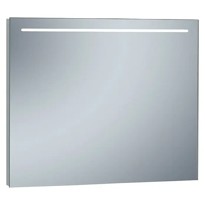 Camargue Espejo con luz Eco - An x Al: 100 x 80 cm - Espejo moderno con iluminación integrada que mejora el ambiente del baño. El diseño elegante complementa cualquier decoración.