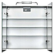 Jokey Spiegelschrank Belalu (2-türig, Aluminium, Mit Beleuchtung)
