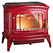 Estufa de leña Bradford (9 kW, Superficie a calentar recomendada: 300 m³, Rojo carmín)