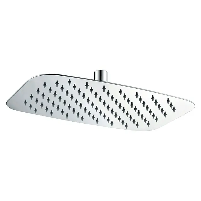 Imex Sistema de ducha Praga - Con grifo termostático, Número de tipos de chorro: 3 ud., Cromo - Cabezal de ducha cuadrado con un diseño elegante y múltiples boquillas para una experiencia de lluvia.