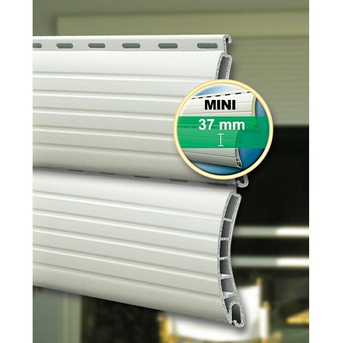 Schellenberg Rollladenprofil (L x B: 1 m x 37 mm, Geeignet für: Rollladen-Mini-Systeme, Grau)