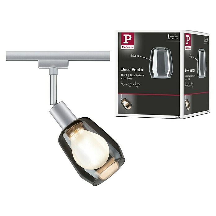 Paulmann DecoSystems Lampenschirm Vento (Durchmesser: 8 cm, Transparent, Glas, Rund)