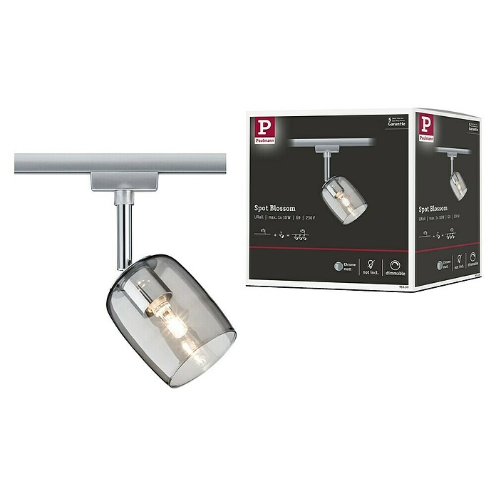 Paulmann URail Spot Blossom (1-flammig, Transparent/Schwarz, 10 W, Fassung: G9)