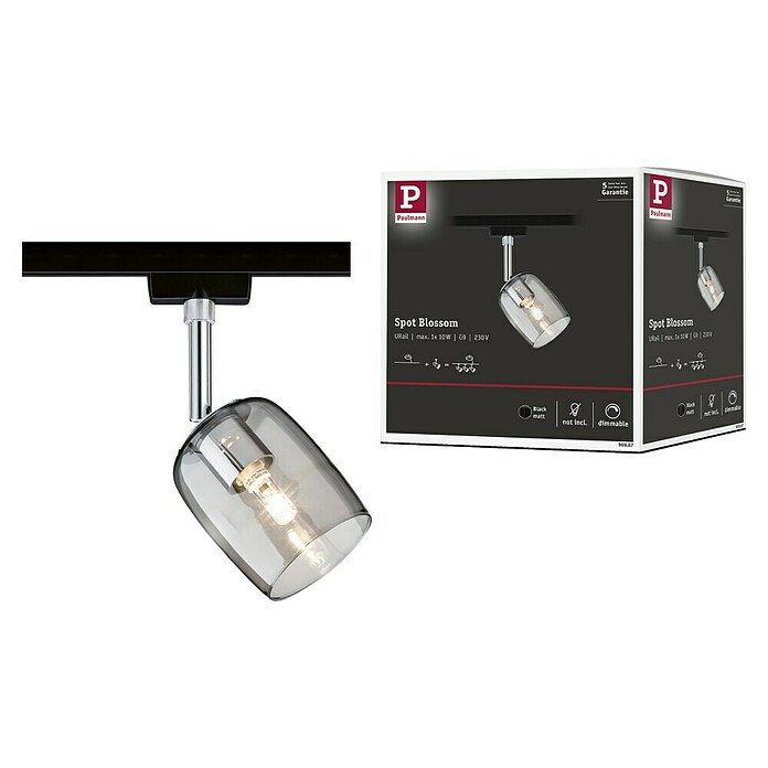 Paulmann URail LED-Spot Blossom (10 W, Schwarz/Rauchglas, G9, 1 Stk.) | BAUHAUS