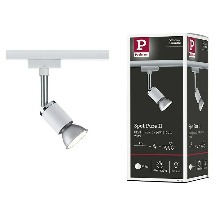 Paulmann URail Regleta Pure II (L x An x Al: 11 x 5,8 x 6,6 cm, GU10, Blanco) | BAUHAUS