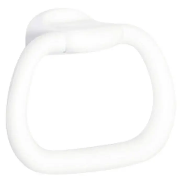 Tatay Olympia Toallero de anilla pequeño - Atornillado - Toallero de aro blanco para montaje en pared. El accesorio perfecto para cualquier baño y cocina para guardar las toallas ordenadamente.
