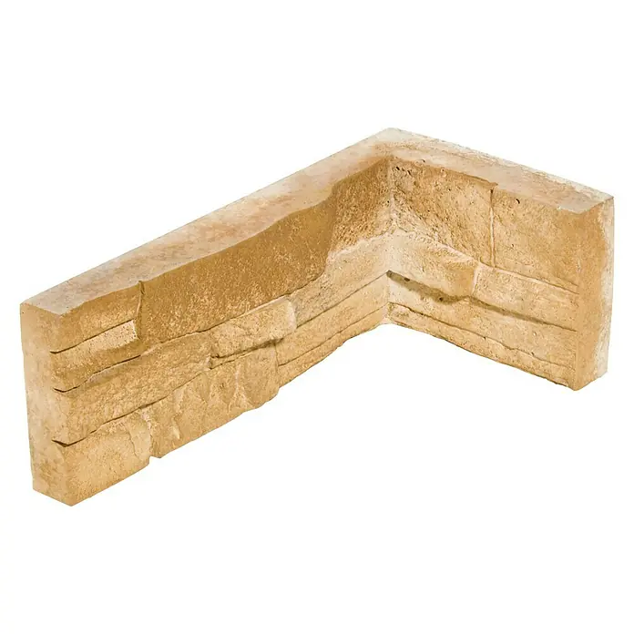 Esquina interior Petra Arena - 30 x 30 x 11 cm - Revestimiento de esquina de piedra con aspecto de piedra arenisca natural. Perfecto para diseñar esquinas de casas y muros con encanto rústico.