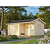 Palmako Caseta de madera para exterior (4,46 x 5,64 m, Espesor de pared: 44 mm)