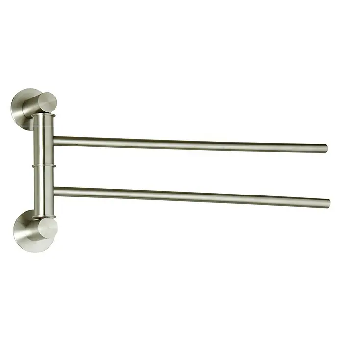 MSV Sîwa Toallero de barra - L x An x Al: 5,5 x 43 x 21 cm, Acero inoxidable, Cromo - Toallero de metal de pared, ideal para baños y aseos de invitados. Práctico y ahorra espacio.