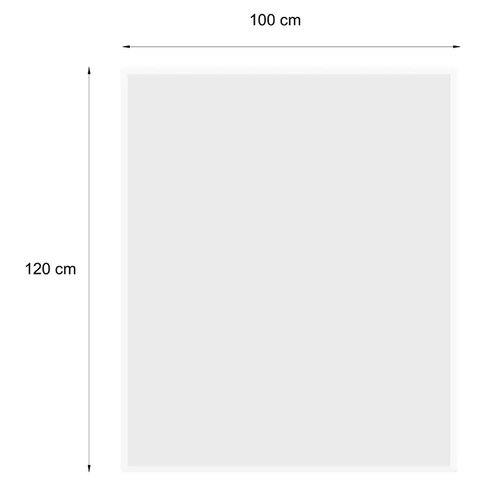 Valo Glasbodenplatte - 100 x 120 cm, Rechteckig - Weißes rechteckiges Paneel, 100 cm breit x 120 cm hoch.