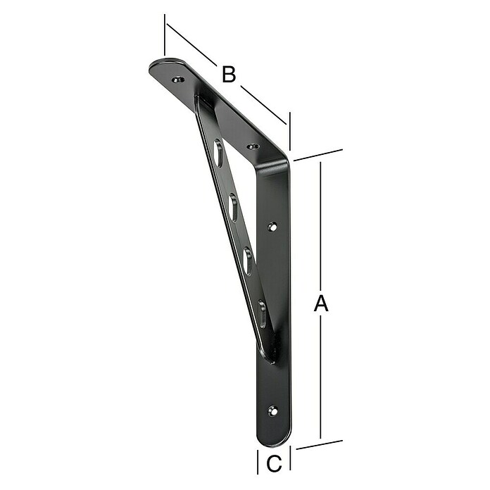 ALPHA LINE GARDEROB.KONS.250X200 SCHWARZ