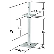 Stabilit Stützenschuh (L x B x H: 100 x 240 x 340 mm, Stahl, Verzinkt) | BAUHAUS