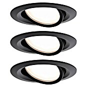 Paulmann Nova LED-Einbauleuchte rund (18 W, Schwarz, Warmweiß, 3 Stk.) | BAUHAUS