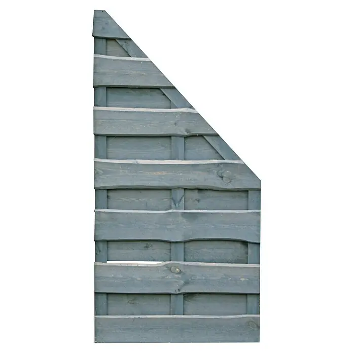 Sichtschutzelement Nevada - 89 x 89/179 cm, Grau - Detailansicht eines grauen Holzzauns, der einen rustikalen und natürlichen Look für den Garten oder das Grundstück bietet.