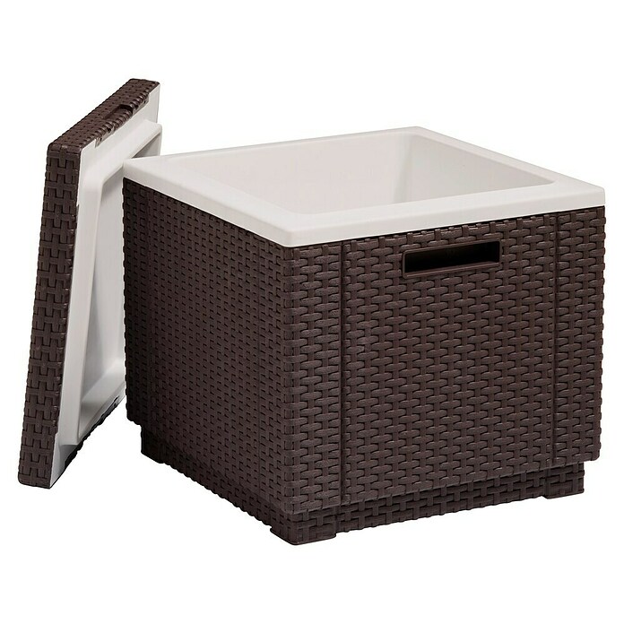 Allibert Nevera de camping Ice Cube (42 x 42 x 38 cm, Marrón)