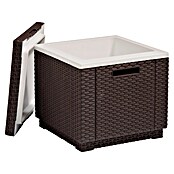 Allibert Nevera de camping Ice Cube (42 x 42 x 38 cm, Marrón)