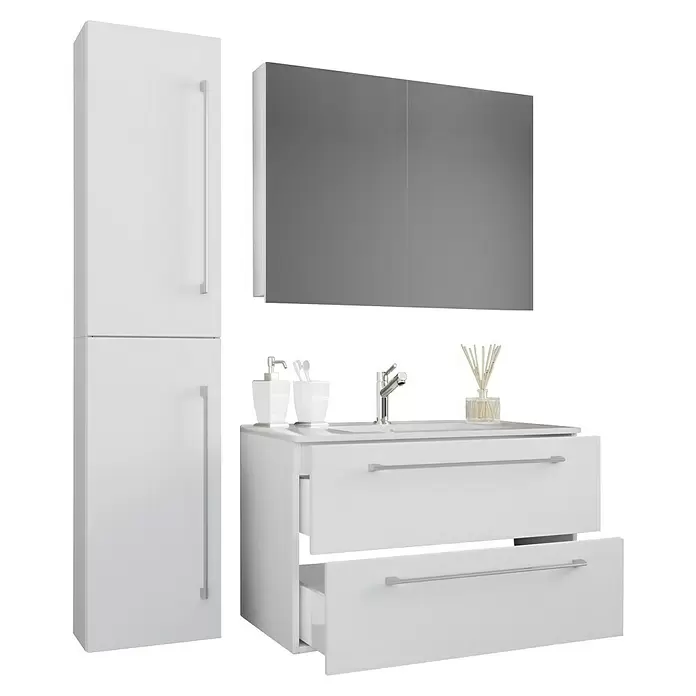 VCM Badinos Badmöbel-Set SPS81 cm, Weiß