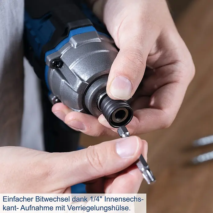 Scheppach IXES 20V Akku-Schlagschrauber C-ID180-X - 20 V, Ohne Akku, 180 Nm - Akkuschrauber mit Bitaufnahme für schnellen Bitwechsel.