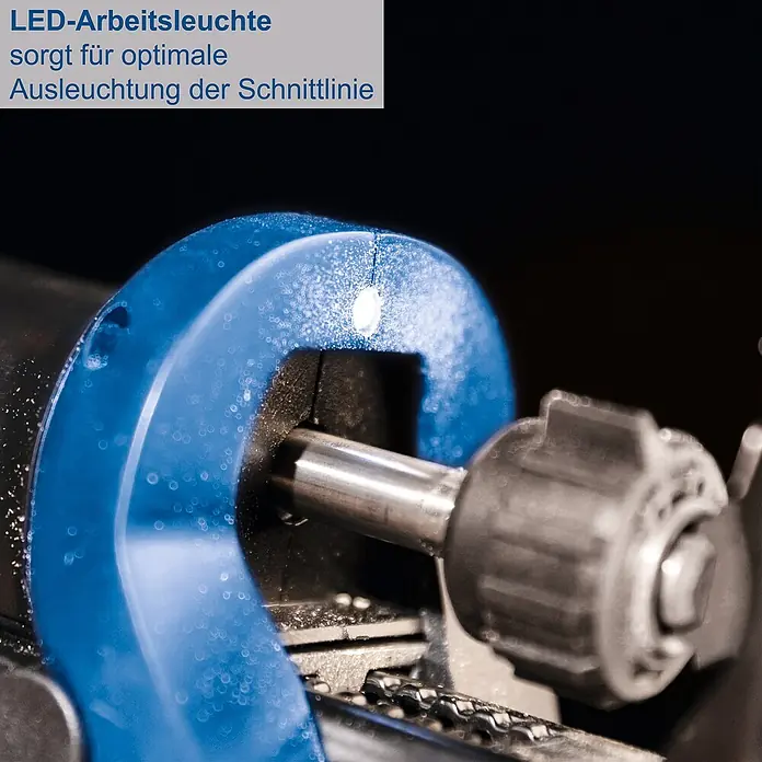 Scheppach IXES 20V Akku-Säbelsäge BC-RS250-X - 20 V, Hublänge: 28 mm - LED-Arbeitsleuchte zur optimalen Ausleuchtung der Schnittlinie. Die Leuchte sorgt für präzise Ergebnisse bei jeder Anwendung.