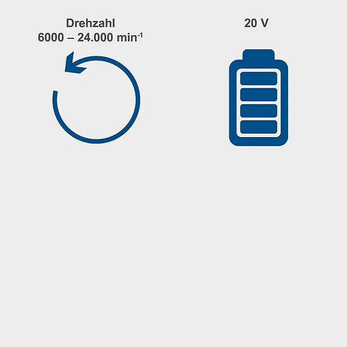 Scheppach IXES 20V Akku-Exzenterschleifer C-OBS125-X - 20 V, Durchmesser Schleifscheibe: 125 mm - Drehzahl 6000 - 24.000 min-1 und 20 V Batterieanzeige.