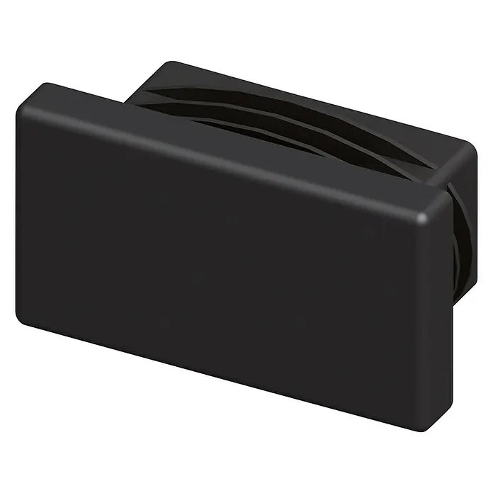 Enkotrade 21 stuks lamellenstoppen voor rechthoekige buizen, 80 x 40 mm, buisafdekking van hoogwaardig polyethyleen kunststof, stoppen, eindstoppen, doppen, glijders, buisstoppen rechthoekig